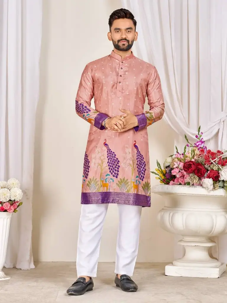Patola With Foil Print Kurta