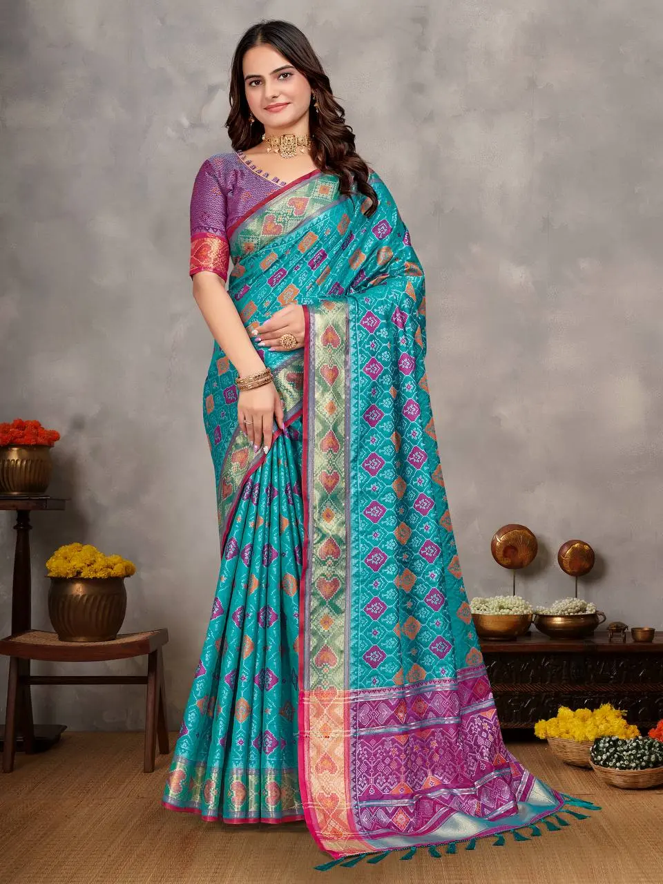 Jacquard Weaving Silk Saree