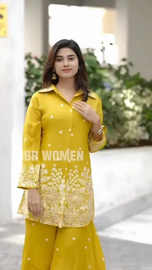 Chinon Silk estive & Party Wear Co-Ord Set