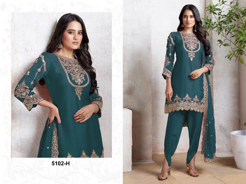 Designer Dhoti Suit with Embroidery Work