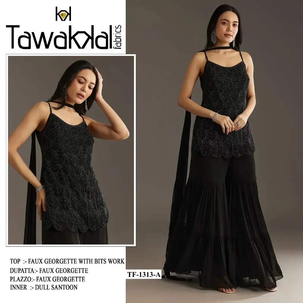 Designer Sharara Suit with Embroidery