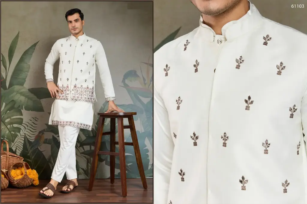 New Exclusive Festival Men's Wear Kurta Koti with Bottom Collection