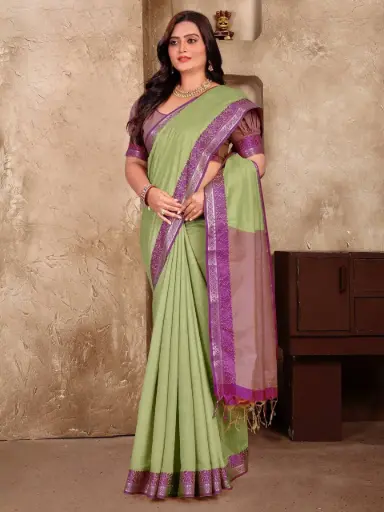 Elegant Linen Silk Saree