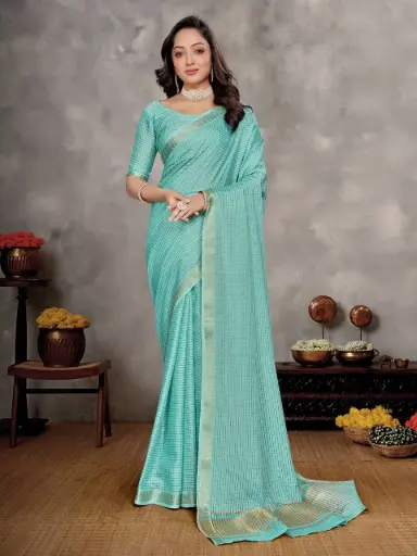 Jari Checks Silk Saree