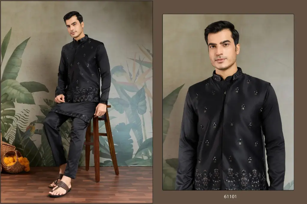 New Exclusive Festival Men's Wear Kurta Koti with Bottom Collection